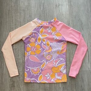 Seea Long Sleeved Doheny Swim Rashguard in Aria Print - Girls’ Size 10